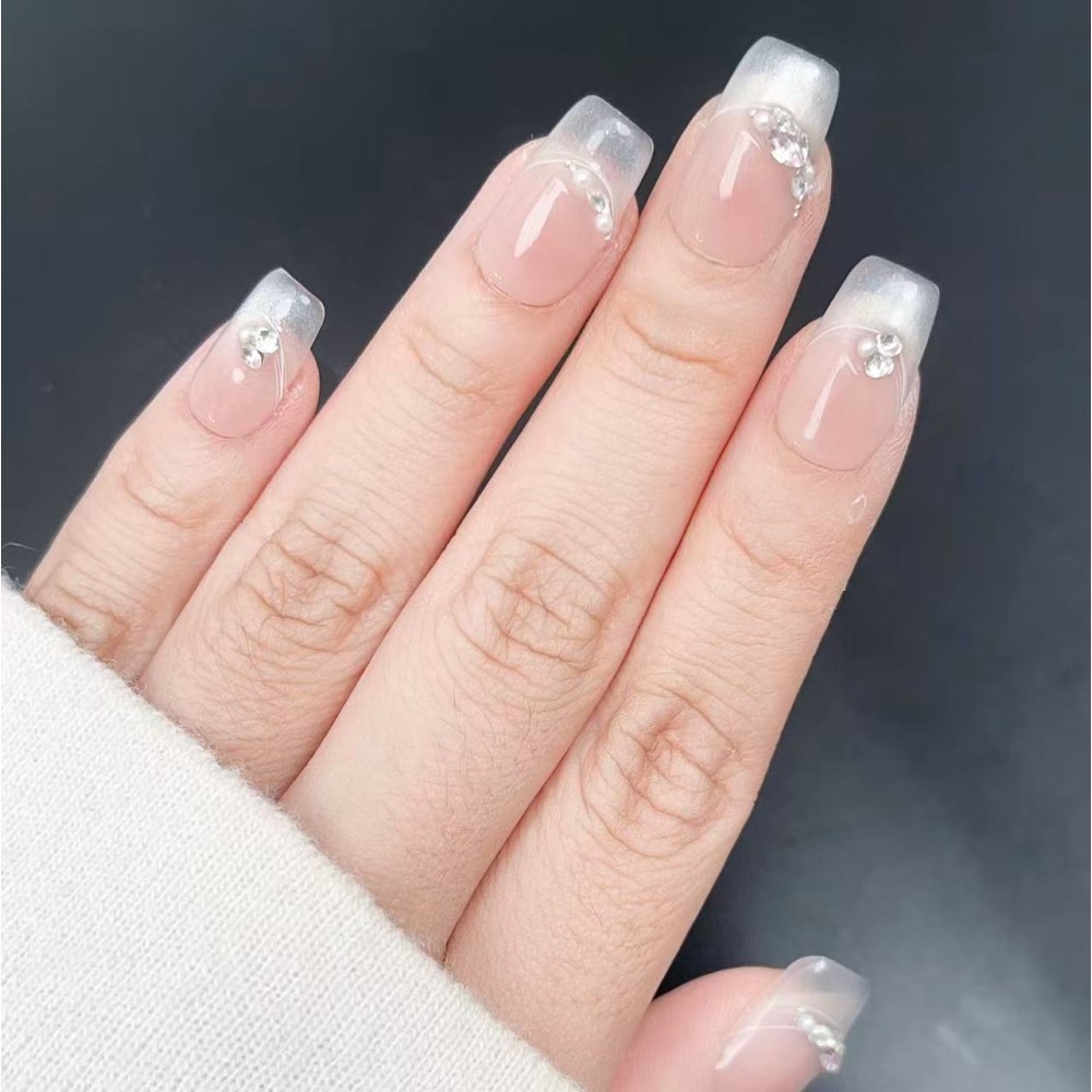 Kazinails – Perle d’Éden | Faux Ongles Transparence & Élégance Cristalline