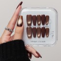 Faux ongles cat eye bordeaux doré – Sunset Bordeaux | Kazinails