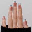 Faux ongles press-on micro French bleue – AzurBord | Kazinails