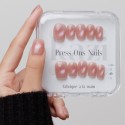 Faux ongles press-on cat eye rose – Rose Étoilé | Kazinails
