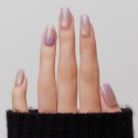 Faux ongles press-on cat eye lilas doré – Lilas d’Amou | Kazinails