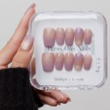Faux ongles press-on cat eye lilas doré – Lilas d’Amou | Kazinails