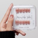 Faux ongles press-on French léopard rose – Paris Jungle | Kazinails