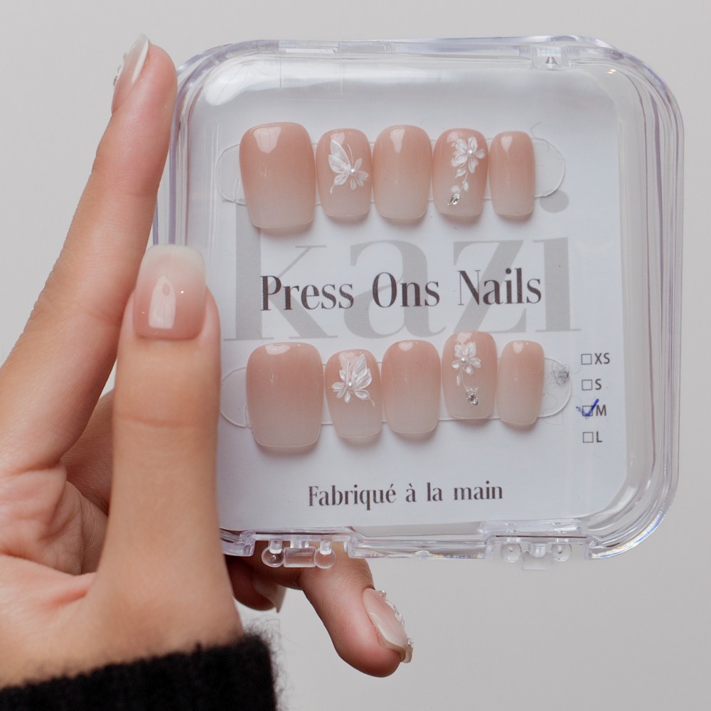 Faux ongles press-on fleuris 3D – Flore | Kazinails