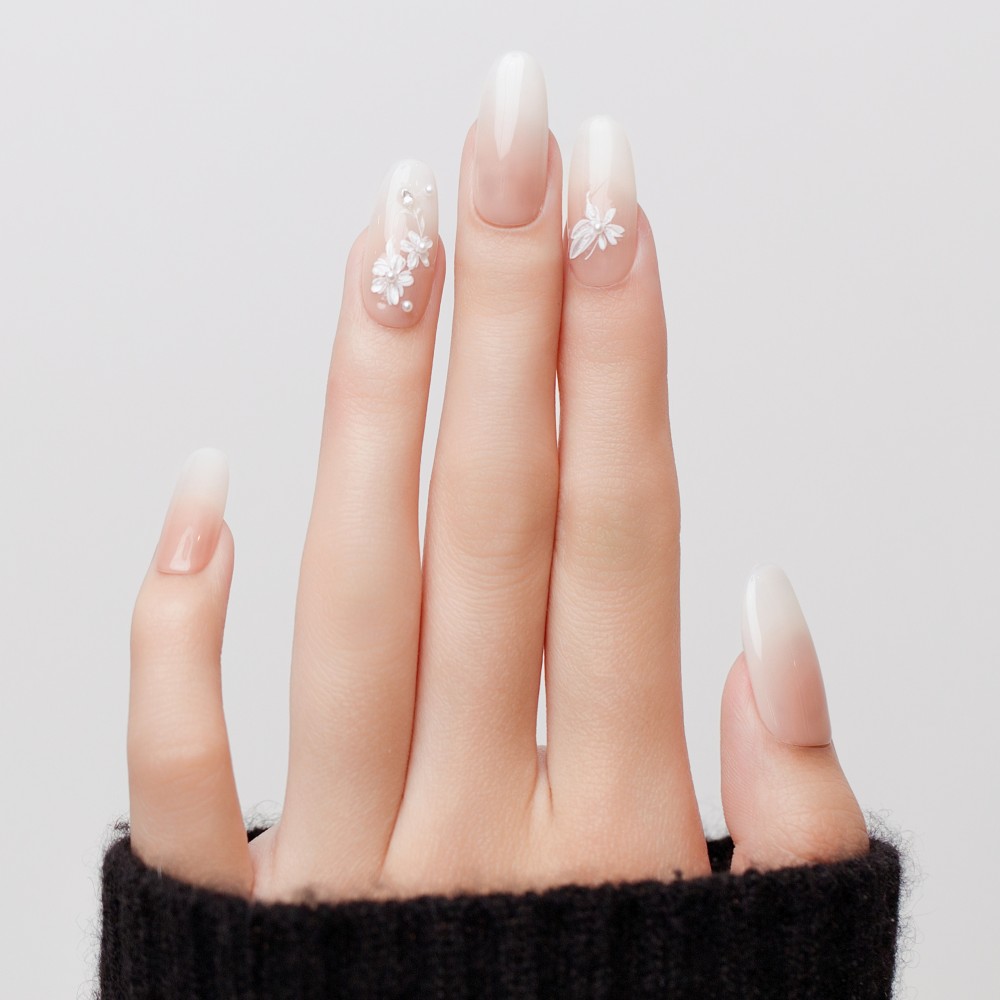 Faux ongles press-on fleuris 3D – Flore | Kazinails