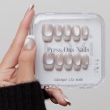 Faux ongles press-on French bleue – Bleu Neige | Kazinails