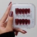 Kazinails | Carmine - Faux Ongles Rouge Élégant et Sophistiqué