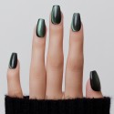 Kazinails Reflet Vert – Faux Ongles Métallisés Vert Émeraude Effet Cat eyes