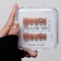 Faux ongles press-on cat eye doré – Astéria | Kazinails