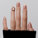 Faux ongles press-on cat eye doré – Astéria | Kazinails