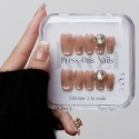 Faux ongles press-on cat eye doré – Astéria | Kazinails