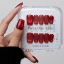 Faux ongles press-on cat eye rouge – Rubis Royal | Kazinails