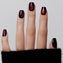 Faux ongles press-on cat eye rouge – Tulipe Noire | Kazinails