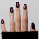 Faux ongles press-on cat eye rouge – Tulipe Noire | Kazinails