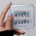 Faux Ongles Galerie Samsung | Élégance Bleutée avec Strass