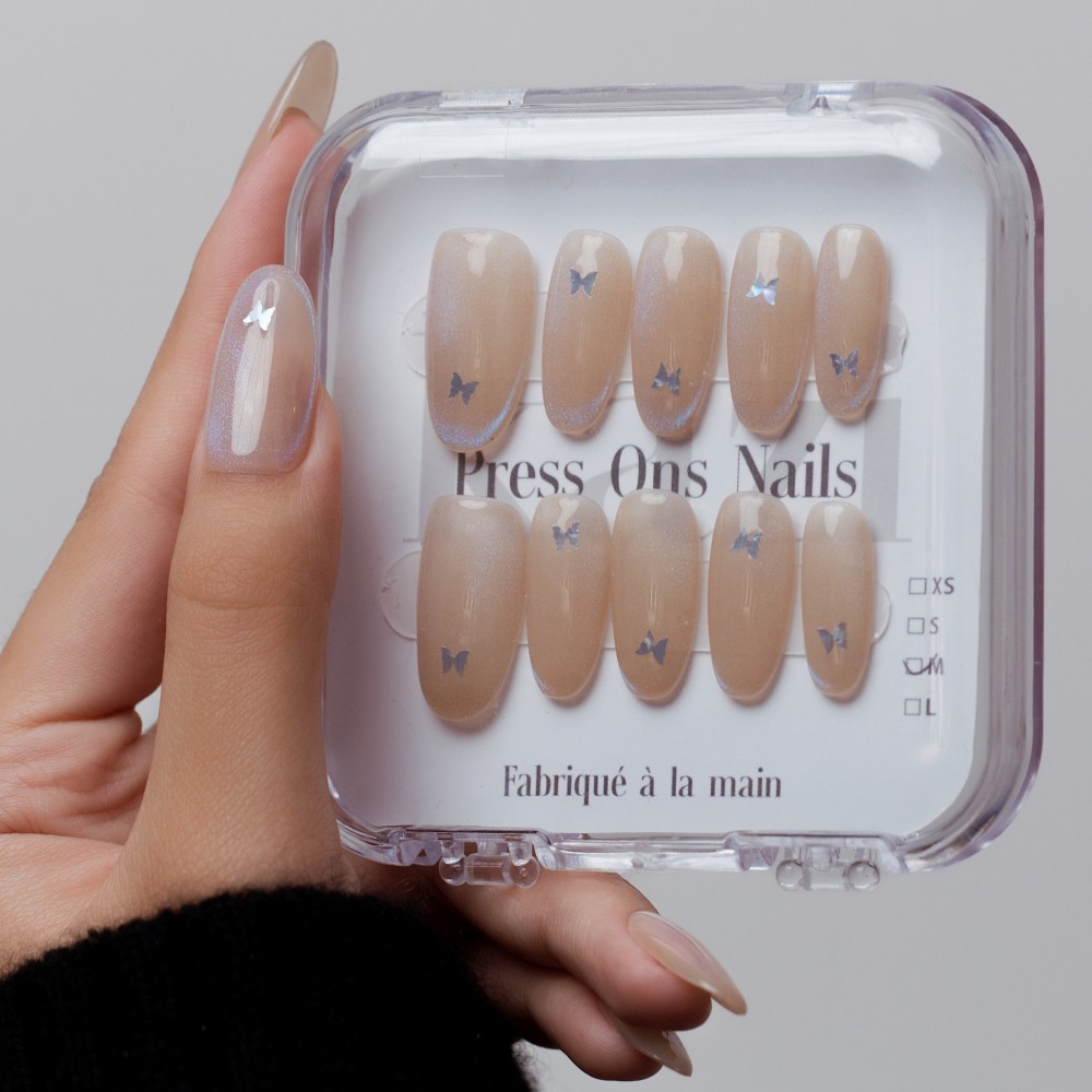 Faux Ongles Blue Noctilucent |  Effet Lumineux et Élégance Subtile