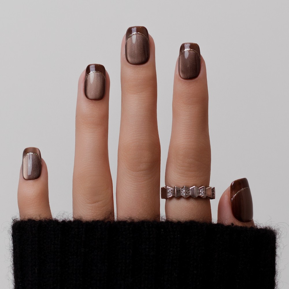 Faux Ongles Gold Finger |  Faits à la mains | Manicure réutilisable et durable