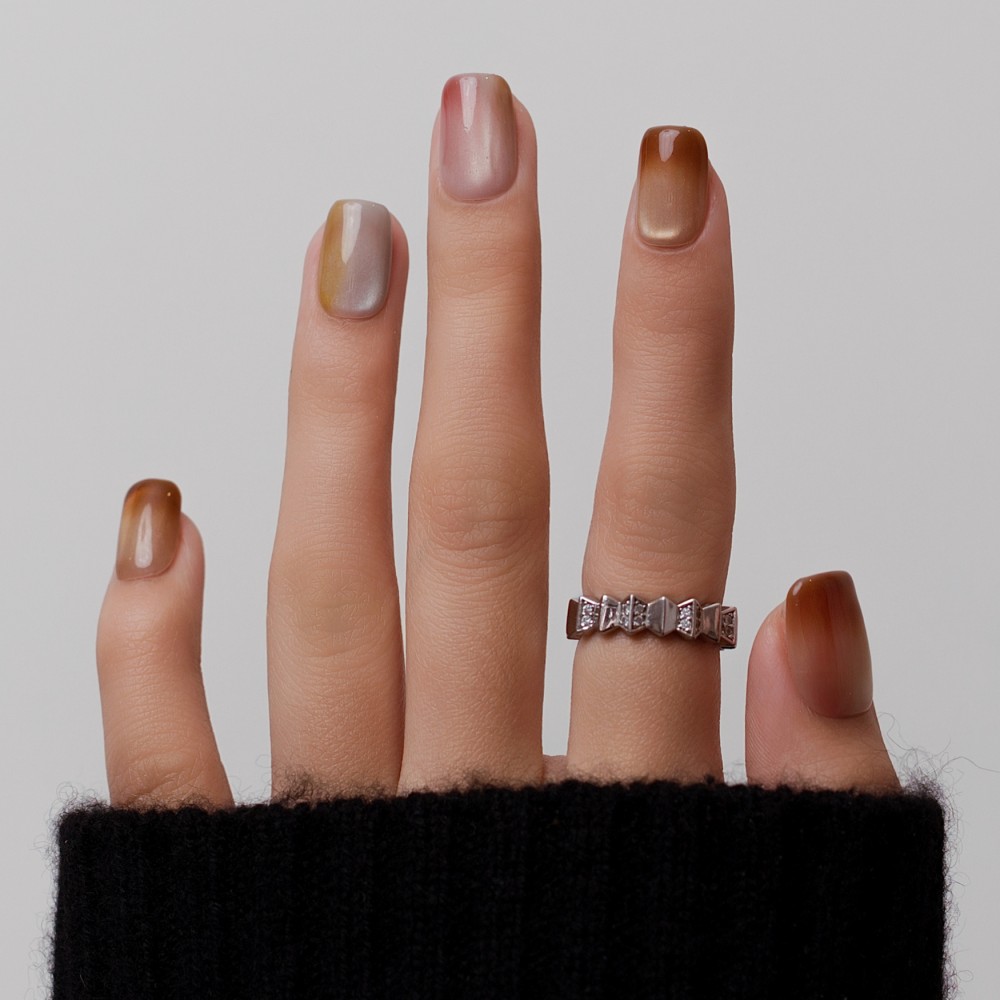 Faux Ongles Skittles | Faits à la mains| Manucure réutilisable et durable