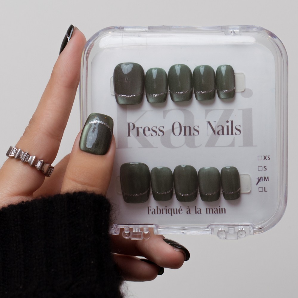 Faux Ongles Jade | Faits à la main| Réutilisables et durables