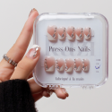 Faux ongles press-on French strass – White Queen | Kazinails