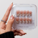 Faux ongles press-on French strass – White Queen | Kazinails