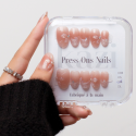 Faux ongles press-on effet satin – Camélia | Kazinails