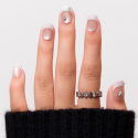 Faux ongles press-on French pailletée – Hana Bonbon | Kazinails