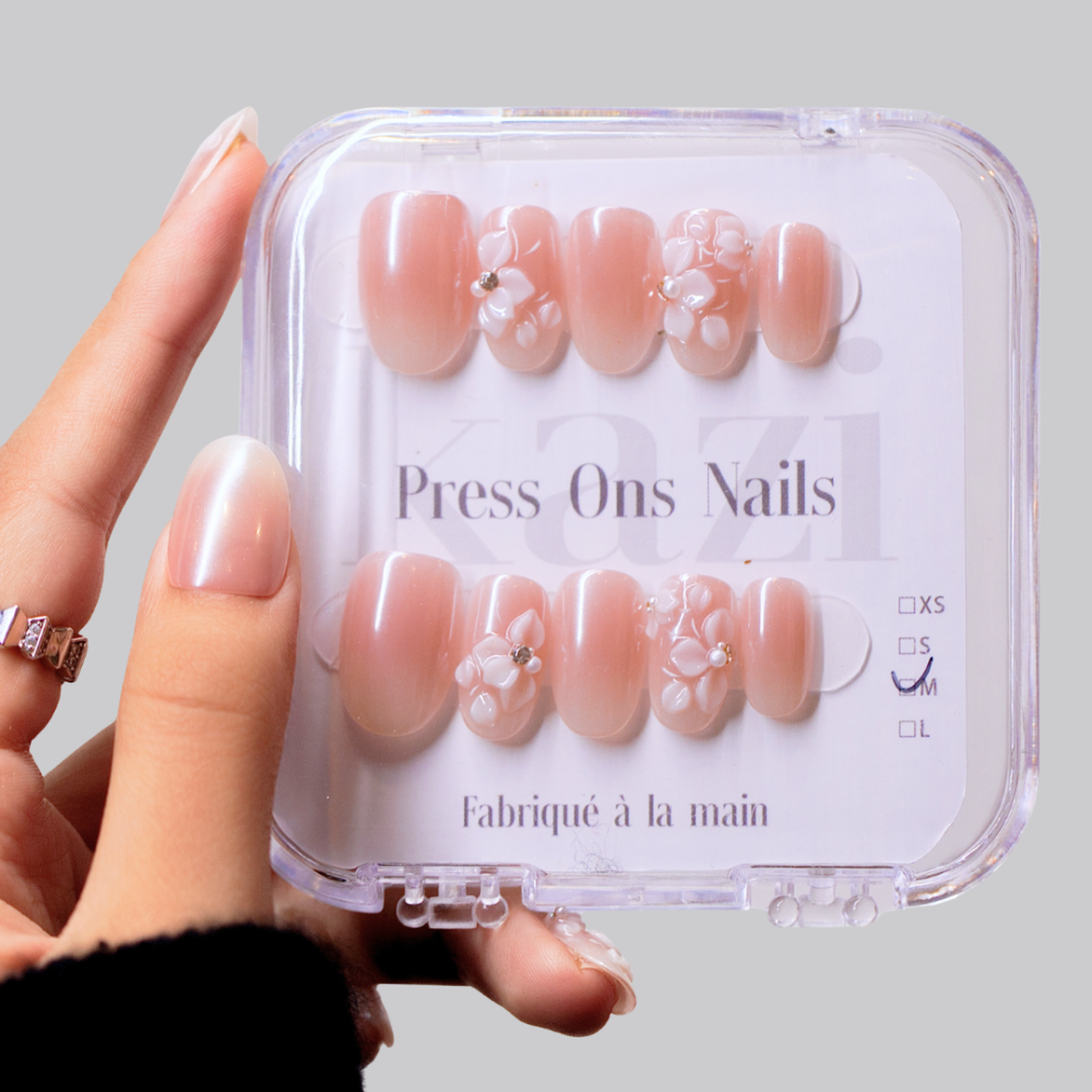Kazinails faux ongles faits main – Modèle Éclosion