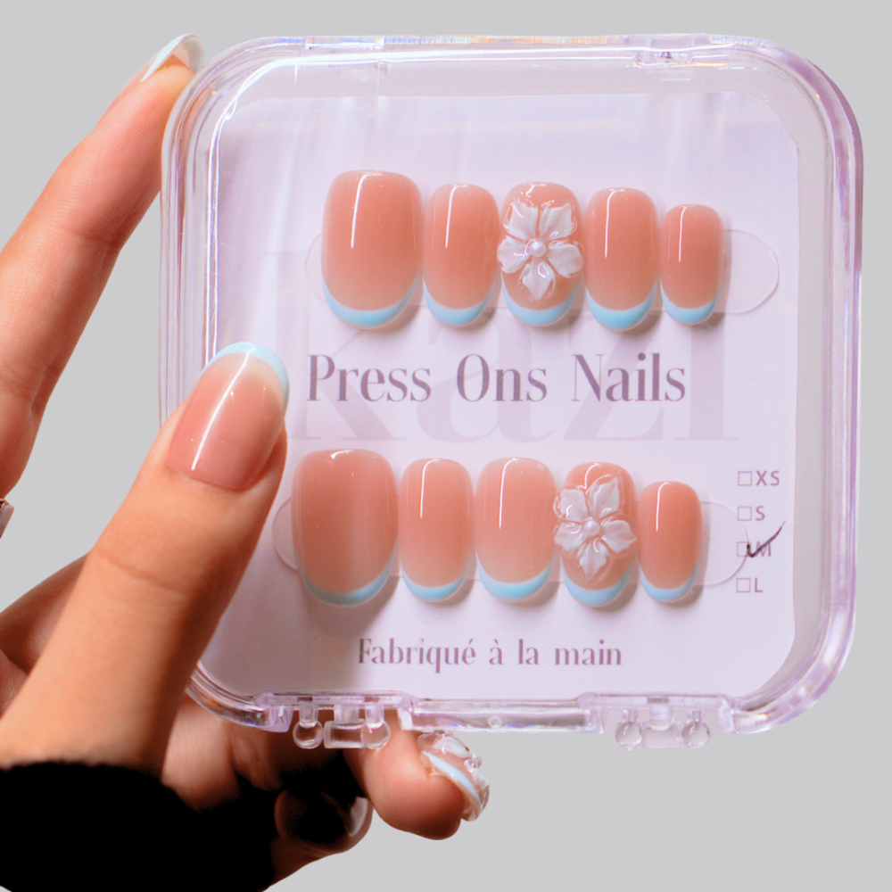 Kazinails faux ongles faits main – Modèle Baby Mint