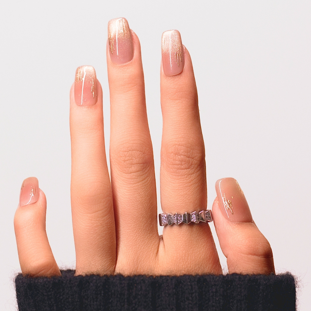 Kazinails faux ongles faits main – Modèle Royal Gold