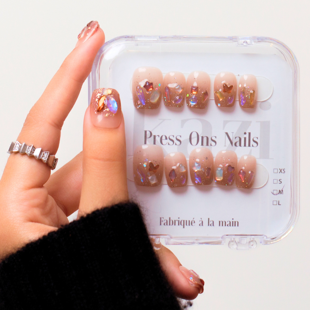 Faux Ongles Cannelle : Une manucure soignée, durable et réutilisable