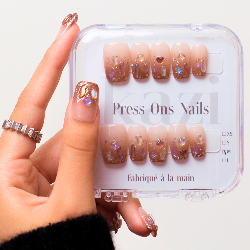 Faux Ongles Cannelle : Une manucure soignée, durable et réutilisable