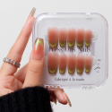 Bobo — Press-on nails œil-de-chat rose thé | Kazinails