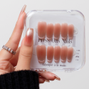 First Kiss – Press-on nails rose pêche nacré | Kazinails