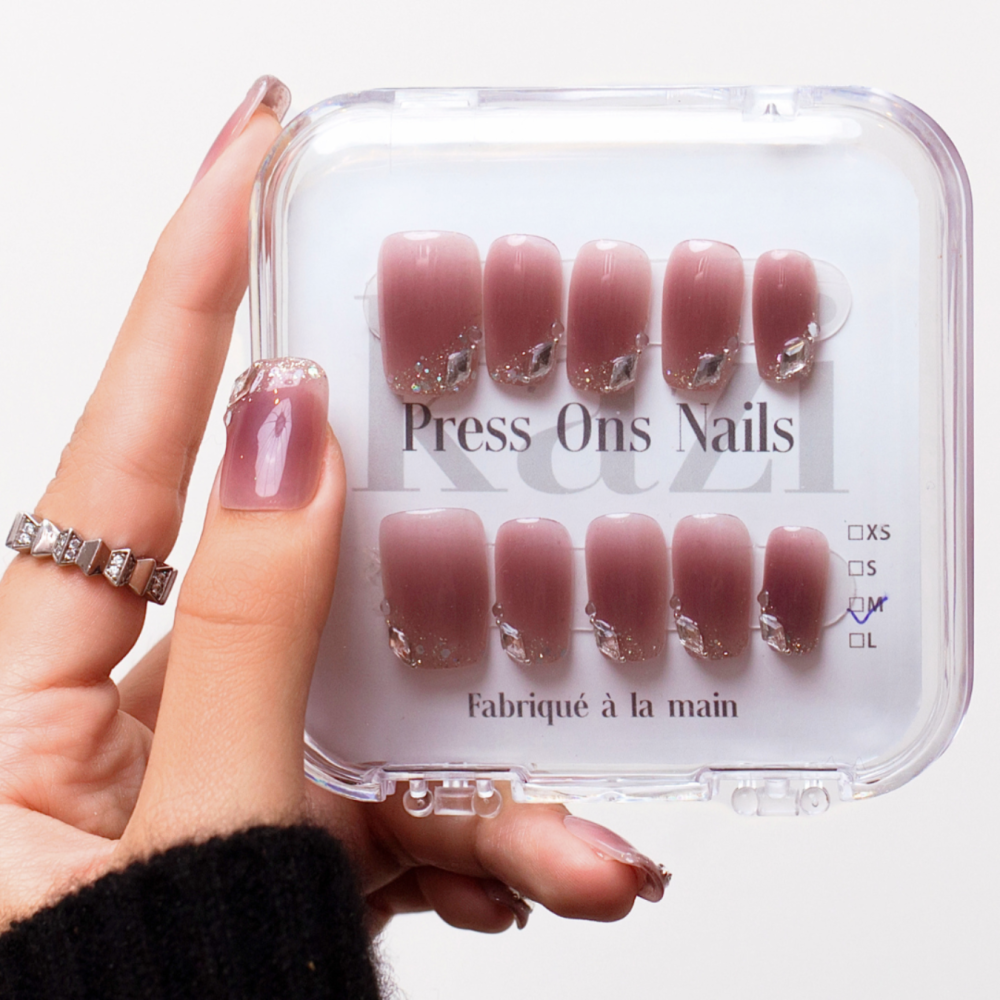 Press on nails Flowery  Kazinails: Easy Application, Premium Quality at an Affordable Price