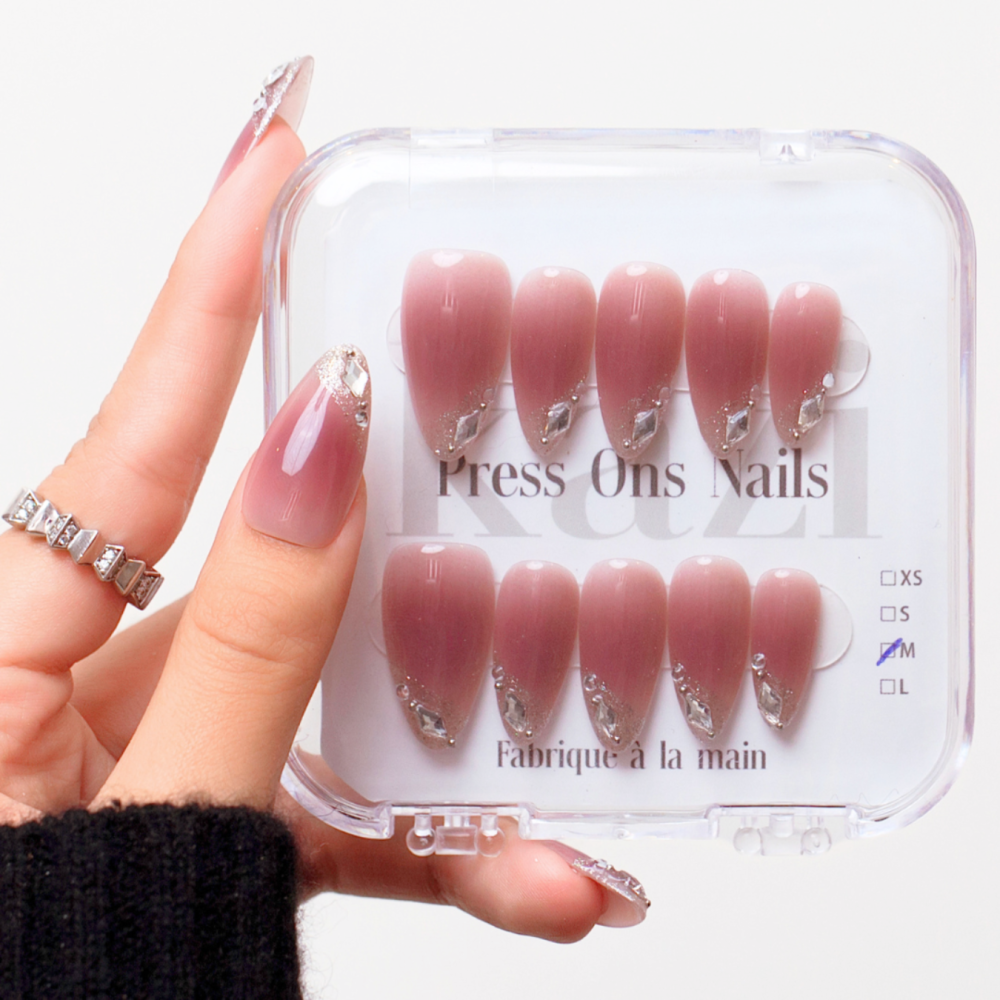Press on nails Flowery  Kazinails: Easy Application, Premium Quality at an Affordable Price