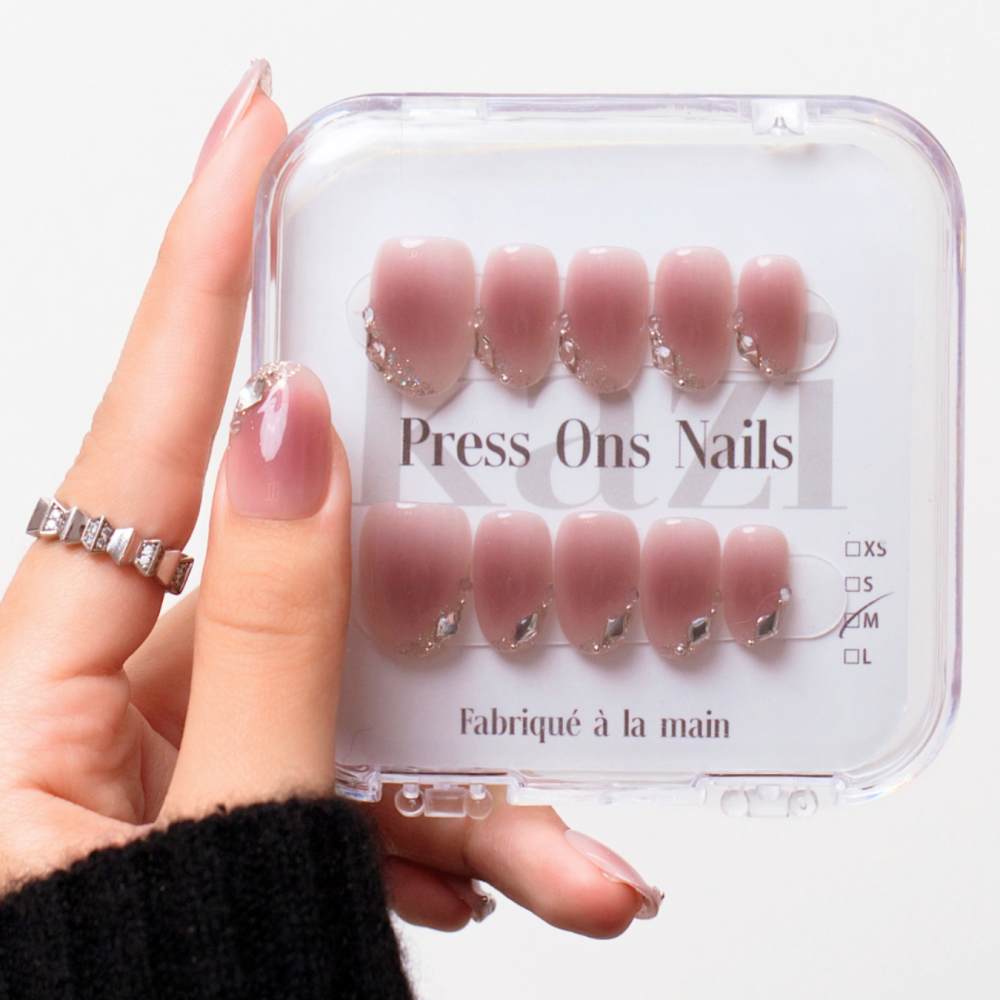 Press on nails Flowery  Kazinails: Easy Application, Premium Quality at an Affordable Price