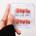 Faux ongles rose pêche 3D – Peachy Dream | Kazinails