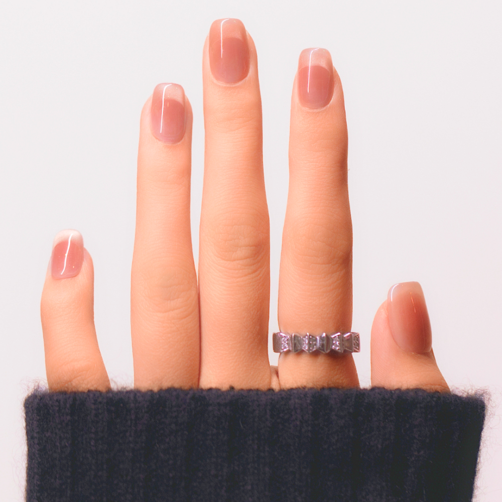 Kazinails faux ongles faits main – Modèle Nude Champagne