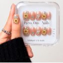 Kazinails faux ongles faits main – Modèle Jardin d’Or