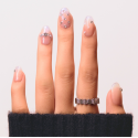 Faux ongles press-on transparents strass – Léonie Clair | Kazinails