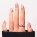 Faux ongles press-on strass et perles – Lysanne | Kazinails