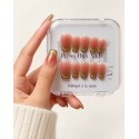 Bobo — Press-on nails œil-de-chat rose thé | Kazinails