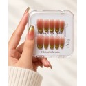 Bobo — Press-on nails œil-de-chat rose thé | Kazinails