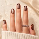 Gold Finger – Press-on nails French chocolat doré | Kazinails