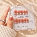 First Kiss – Press-on nails rose pêche nacré | Kazinails