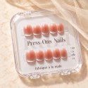 First Kiss – Press-on nails rose pêche nacré | Kazinails