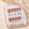 First Kiss – Press-on nails rose pêche nacré | Kazinails