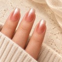 First Kiss – Press-on nails rose pêche nacré | Kazinails