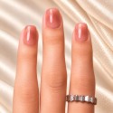 Faux ongles French cat eye rose – Pitaya | Kazinails